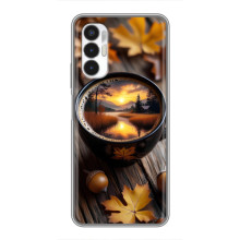 Чехол с уникальным дизайном «Осень с кофе» для Tecno POVA 3 (LF7n) – Тёмный кофе