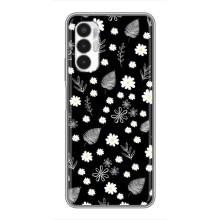 Чехлы с тематикой "ЦВЕТЫ" на Tecno POVA 3 (LF7n) (цветение на чорном)