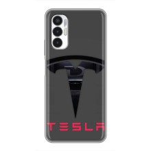 Силиконовый бампер с картинкой машины на Tecno POVA 3 (LF7n) (Logo TESLA)