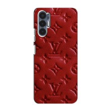 Текстурный Чехол Louis Vuitton для Техно Пова 3 (Красный ЛВ)