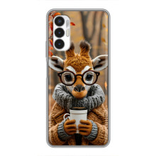 Печатный чехол «Зверята с кофе» для Tecno POVA 3 (LF7n) – Жираф с кофе