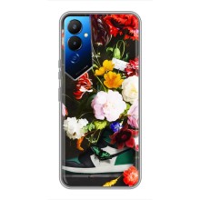 Брендновые Чехлы для Tecno POVA 4 (LG7n) - (PREMIUMPrint) (Nike цветы)