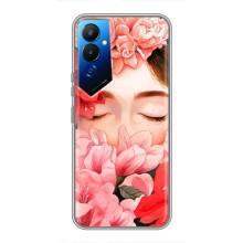 Чехлы (ART) Цветы на Tecno POVA 4 (LG7n) (VPrint) (Очі в квітах)