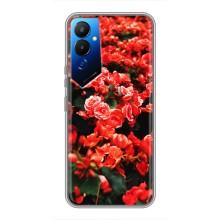 Чохли з квітами для Tecno POVA 4 (LG7n) (VPrint) (Квіти червоні)