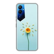 Чохли з квітами для Tecno POVA 4 (LG7n) (VPrint) (Жовта квітка)