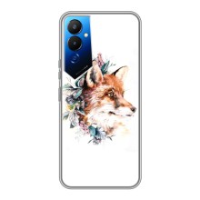 Чехлы с картинкой Лисички для Tecno POVA 4 (LG7n) (VPrint) (Лисичка в цветочках)