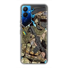 Чехлы с картинкой ЗСУ для Tecno POVA 4 (LG7n) (AlphaPrint) (Воин ВСУ)