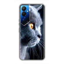 Чехлы с Котиками для Tecno POVA 4 (LG7n) (VPrint) (Серый Кот)