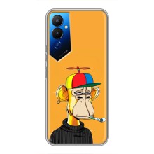 Чехлы с Обезьянами NFT для Tecno POVA 4 (LG7n) (AlphaPrint) (Скучающая Обезьяна NFT)
