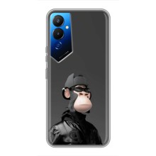 Чехлы с Обезьянами NFT для Tecno POVA 4 (LG7n) (AlphaPrint) (стильная обезьяна NFT)