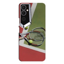 Чехлы с принтом Спортивная тематика для Tecno POVA 4 (LG7n) – Ракетки теннис