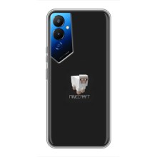 Чехол Майнкрафт на Tecno POVA 4 (LG7n) (AlphaPrint) Minecraft (Овечка Майнкрафт)
