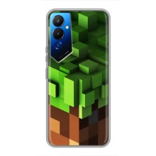 Чехол Майнкрафт на Tecno POVA 4 (LG7n) (AlphaPrint) Minecraft (текстура Майнкрафт)