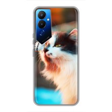 Чехол на Техно Пова 4 с Котами (VPrint) (Котик с бабочкой)
