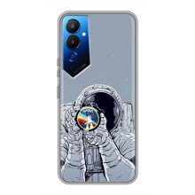 Чехол NASA для Tecno POVA 4 (LG7n) (AlphaPrint) (Космонавт фото)
