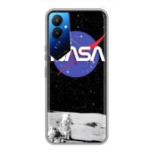 Силиконовый бампер с принтом "Наса" на Tecno POVA 4 (LG7n) (Nasa на луне)