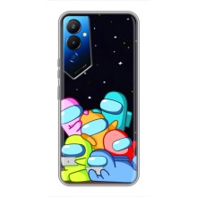 Чехол Амонг Ас для Tecno POVA 4 (LG7n) (AlphaPrint) (Скины в космосе)