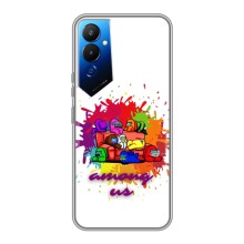 Чехол Амонг Ас для Tecno POVA 4 (LG7n) (AlphaPrint) (Яркий АмонгАс)