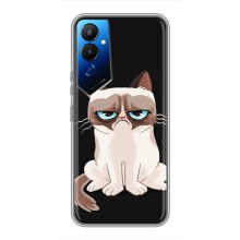 Чехол с принтом для Tecno POVA 4 (LG7n) (AlphaPrint) Модные коты (Грустный кот)