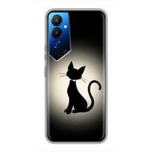 Чехол с принтом для Tecno POVA 4 (LG7n) (AlphaPrint) Модные коты (Силуэт котика)