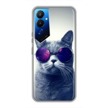 Чехол с принтом для Tecno POVA 4 (LG7n) (AlphaPrint) Модные коты (Стильный кот)