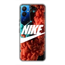 Чехол для Tecno POVA 4 (LG7n) - с принтом Найк (AlphaPrint) (Дымчатый найк)