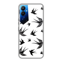 Чехол с птицами на Tecno POVA 4 (LG7n) (VPrint) (Ласточки)
