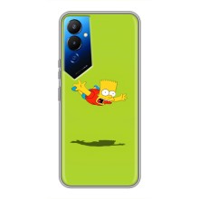 Чехол с Симпсонами для Tecno POVA 4 (LG7n) (VPrint) (Барт Симпсон)