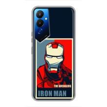 Чехол Супергерой Железный человек на Tecno POVA 4 (LG7n) (Art Iron man)