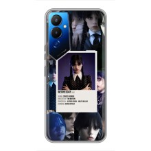Чехлы Венсдей на Tecno POVA 4 (LG7n) Уэнсдей (AlphaPrint) (коллаж Уэнздей)