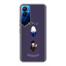 Чехлы Венсдей на Tecno POVA 4 (LG7n) Уэнсдей (AlphaPrint) (Уэнздей и подруга)