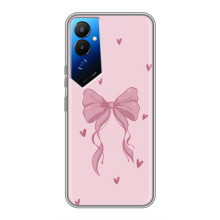 Чехол банты для Tecno POVA 4 (LG7n) – Бант на розовом