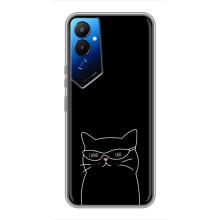 Чехол с рисунком кот на Tecno POVA 4 (LG7n) (Равнодушный кот)