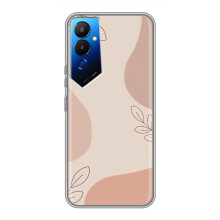Чехол цветочный дизайн для Tecno POVA 4 (LG7n) – Коричневый фон