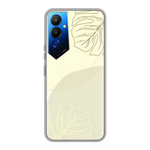 Чехол цветочный дизайн для Tecno POVA 4 (LG7n) – Зелёный фон