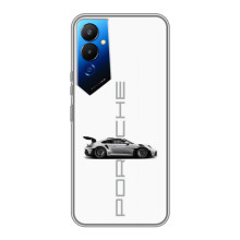 Чохол з авто Порше для Tecno POVA 4 (LG7n) – білий порше
