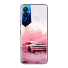 Чохол з авто Порше для Tecno POVA 4 (LG7n) – Рожевий Порше
