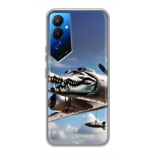 Чехол с мемом Тралалело тралала на Tecno POVA 4 (LG7n) (Бомбардиро крокодило)