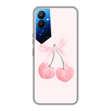 Чехол с розовым рисунком для Tecno POVA 4 (LG7n) (Розовые вишни)