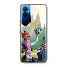 Чехол Зоотрополіс на Tecno POVA 4 (LG7n) – Ник Джуди и змея