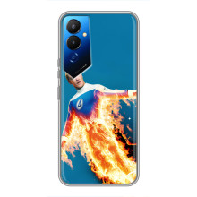 Чехол с принтом Фантастическая четверка для Tecno POVA 4 (LG7n) – Человек-Факел