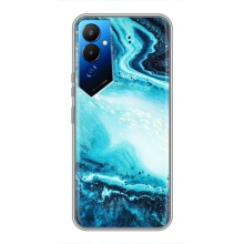 Мраморный чехол на Tecno POVA 4 (LG7n) (VPrint) (Голубой мрамор)