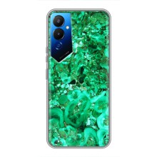 Мраморный чехол на Tecno POVA 4 (LG7n) (VPrint) (Салатный Мрамор)