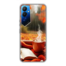 Чохол з унікальним дизайном 'Осінь з кавою' для Tecno POVA 4 (LG7n) – Кава і дощ