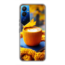 Чохол з унікальним дизайном 'Осінь з кавою' для Tecno POVA 4 (LG7n) – Кава з жовтим