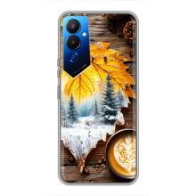 Чохол з унікальним дизайном 'Осінь з кавою' для Tecno POVA 4 (LG7n) – Осінньо-зимове кава
