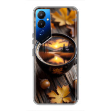 Чохол з унікальним дизайном 'Осінь з кавою' для Tecno POVA 4 (LG7n) – Темна кава