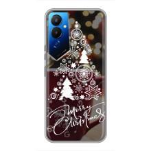 Рождественские Чехлы для Tecno POVA 4 (LG7n) (VPrint) (Елочка узорная)