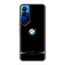 Силиконовый бампер с картинкой машины на Tecno POVA 4 (LG7n) (Черный BMW)