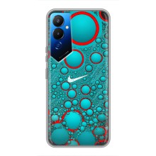 Силиконовый Чехол на Tecno POVA 4 (LG7n) с картинкой Nike (Найк зеленый)